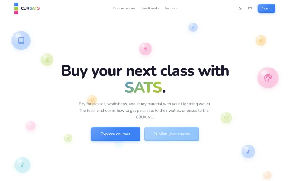 Screenshot of CURSATS