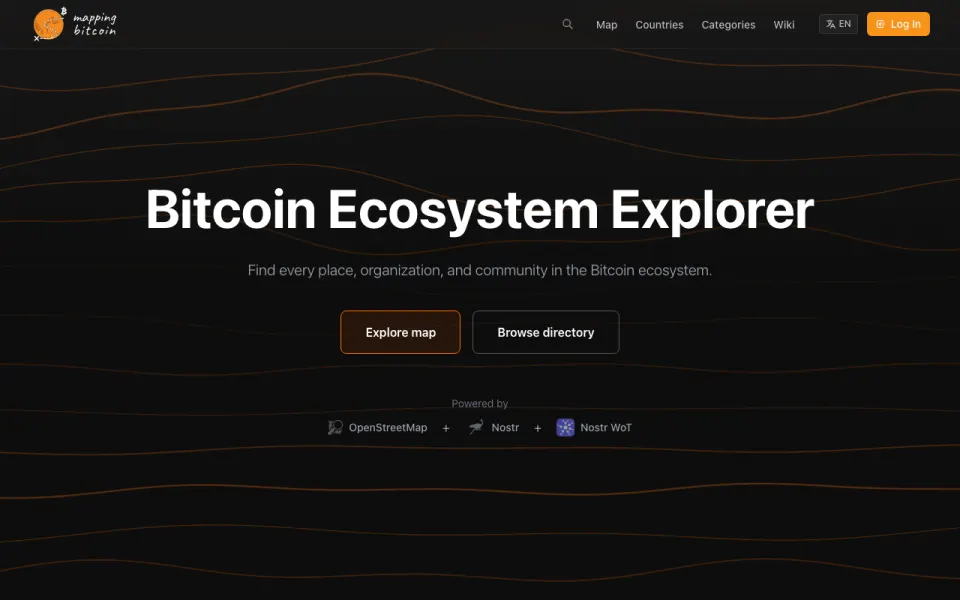 Screenshot of Mapping Bitcoin